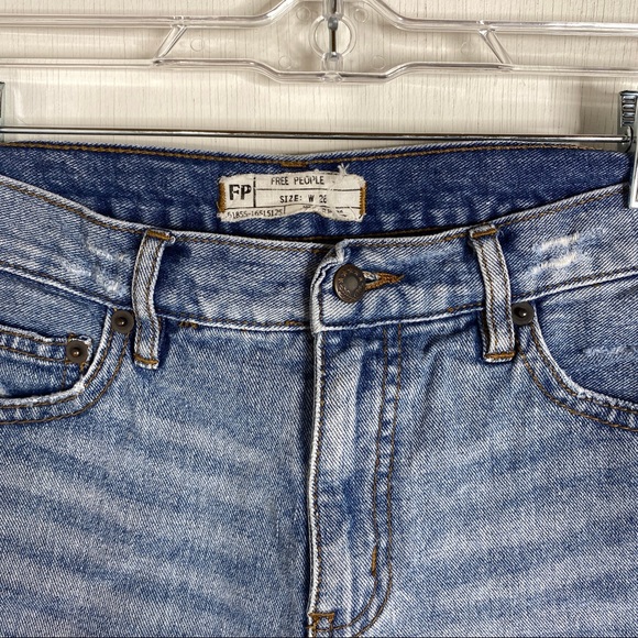 Free People Distressed Jean Shorts - Picture 3 of 13